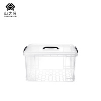 山之只 透明手提收纳箱 8L-32*23*18cm 个