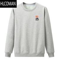 HLCOMAN男士加绒加厚卫衣大码圆领长袖一体绒p暖上衣T恤打底