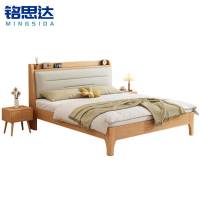 铭思达实木软包床