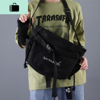 日系原宿暗黑风单肩帆布包ulzzang韩国ins简约百搭少女学生斜挎包NEW LAKE女斜挎包