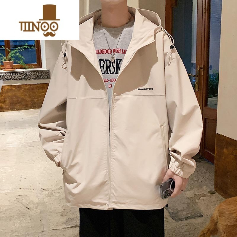 YANXU防风外套男美式潮牌户外情侣冲锋衣机能痞帅日系夹克男上衣