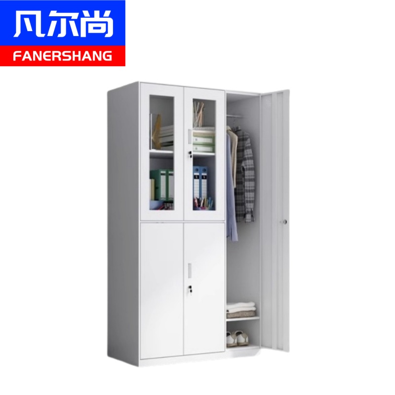 凡尔尚衣帽柜钢制970*500*1850mm白色五门台