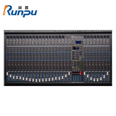 润普Runpu RP-MTY8032UX 国产化专业调音台舞台演出视频会议本地扩音模拟32路4编组4AUX输出调音台QY