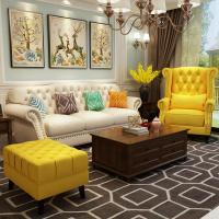 美式真皮沙发 轻奢三人位复古乡村客厅头层牛皮艺 小户型油蜡组合