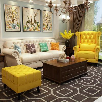 美式真皮沙发 轻奢三人位复古乡村客厅头层牛皮艺 小户型油蜡组合