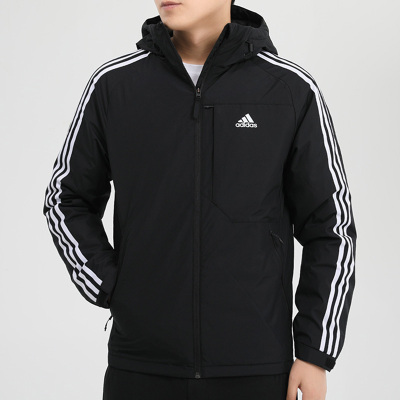Adidas/阿迪达斯男装2020冬季新款运动服休闲上衣宽松舒适连帽保暖羽绒服夹克外套GF0098