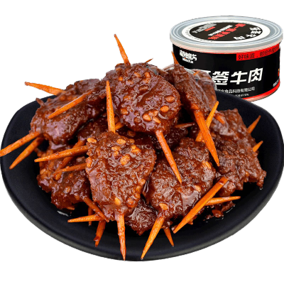 中华特色-麻辣魔方湖南特产麻辣牙签牛肉150g/罐湘西特色小吃香辣味华中
