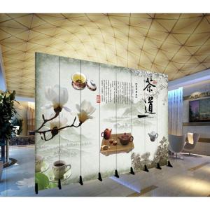 定制LOGO屏风隔断客厅玄关酒店办公室折叠移动装饰背景墙折屏 9扇夹板(3.6米宽1.8米高)