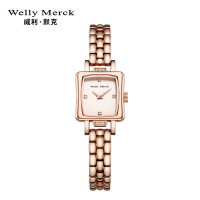 welly merck威利默克女生手表时尚防水新款方形小巧女士腕表正品石英学生女表WM087L