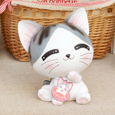 猫储蓄罐家居装饰创意卡通生日礼物存钱罐-起司猫存钱罐（A款萌萌）