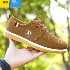 聚范牛筋底老北京男鞋2024春季新款帆布鞋男士板鞋耐磨休闲透气布鞋子