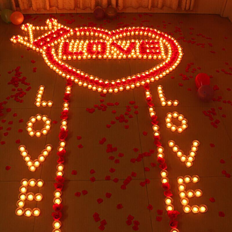 LED电子蜡烛求婚蜡烛套餐电子遥控浪漫表白生日七夕情人节浪漫礼物