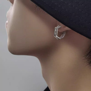 简约几何镂空耳环男气质小众设计高级感ins潮流个性新款潮耳饰女送女朋友老婆情人节七夕生日礼物