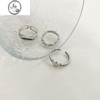 JiMi爱心链条三件套戒指女ins潮时尚个性设计感指环简约冷淡风食指戒