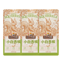三只松鼠小白杏核休闲杏核仁休闲坚果零食香脆干果小吃120g*3袋