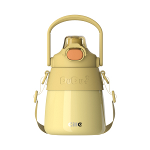 希乐Cille双饮大肚保温杯女士高颜值大容量水杯儿童学生吸管水杯户外便携杯