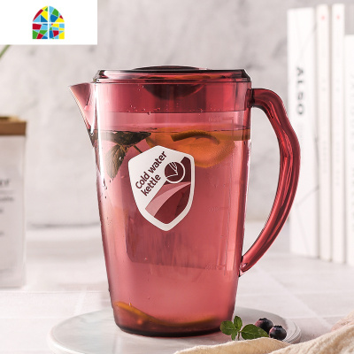 家用冷水杯耐热高温凉白开水壶大容量凉杯凉茶壶套装冷水壶凉水壶 FENGHOU 星空灰+三杯(1800ml)