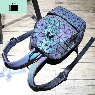 镭射双肩包女韩版ins风原宿百搭大容量潮牌网红学生书包时尚背包NEW LAKE