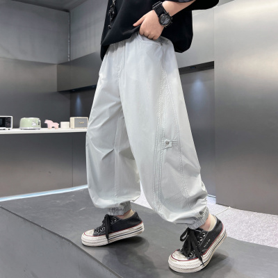 男童夏季薄款裤子2026新款防蚊裤儿童夏装休闲裤中大童透气长裤潮