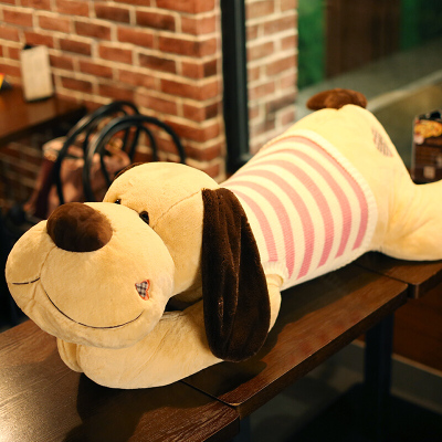 趴趴狗毛绒玩具可爱哈士奇公仔大号狗狗熊玩偶大布娃娃女孩二哈浅棕白+红毛衣-1.3米彩袋包装+送小熊+眼罩随机款-