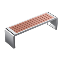 翌嘉YJ3112002 不锈钢塑木公园椅广场休闲长椅长凳 1.5米
