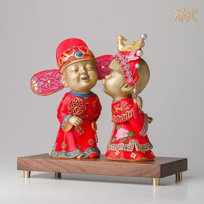 美帮汇全铜摆件 《百年好合》家居饰品 工艺品 结婚