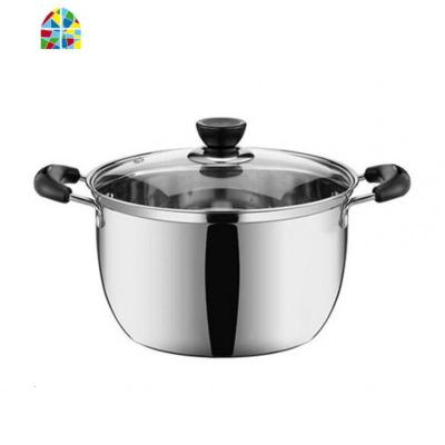 16/18/20/22/24/26炖汤锅奶锅火锅蒸锅电磁炉煤气炉 FENGHOU 22CM单底加厚款+带格