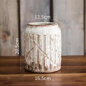 家柏饰(CORATED)墟芜瓶 陶瓷做旧花瓶 复古花器装饰摆件罐子欧式法式古董 墟芜瓶(小号)