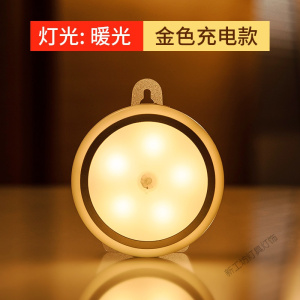 苏宁放心购 人体自动感应小夜灯可充电式卧室床头声控家用卫生间专用卧室台灯
