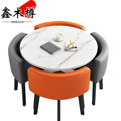 鑫木樽休闲桌椅一桌四椅套