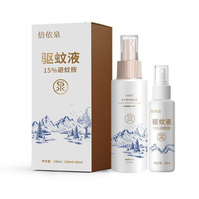 倍依泉 冰川草本驱蚊套装 2件套(冰川草本驱蚊液100ml+驱蚊液便携装30ml)130ml