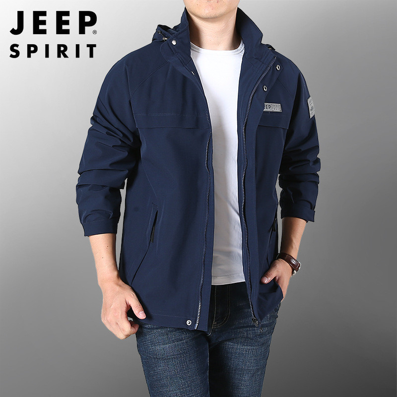 JEEP SPIRIT夹克男春秋冬季潮流百搭商务休闲上衣宽松外套HL66011