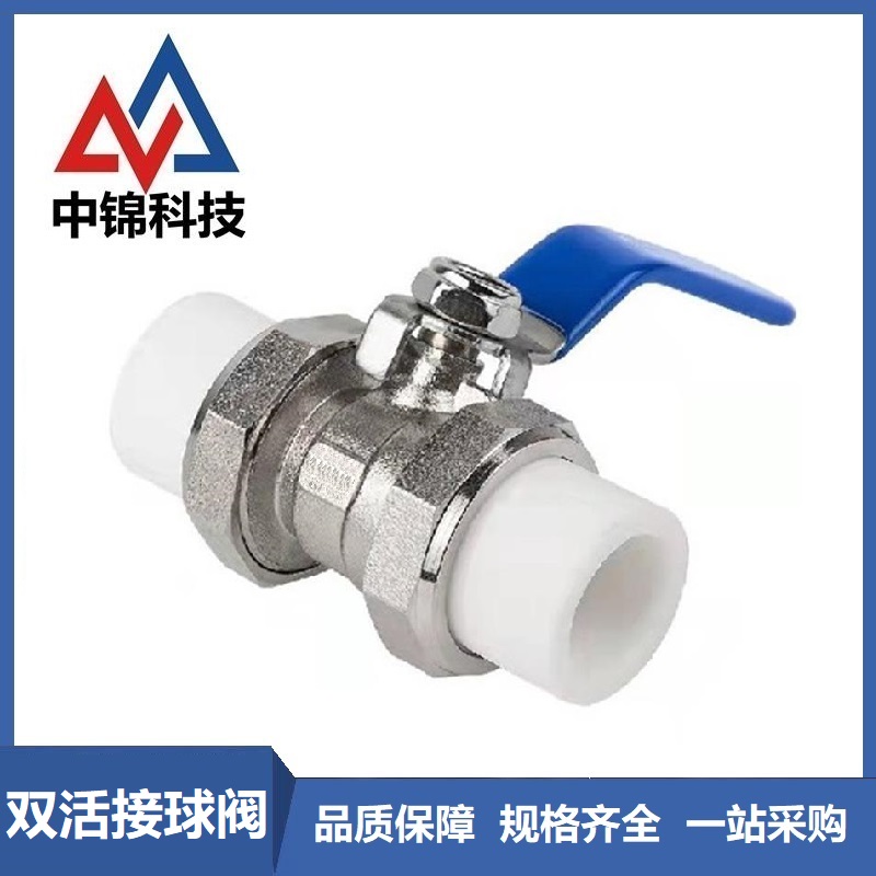 中锦科技 PPR双活接球阀PPR25(6分) 个