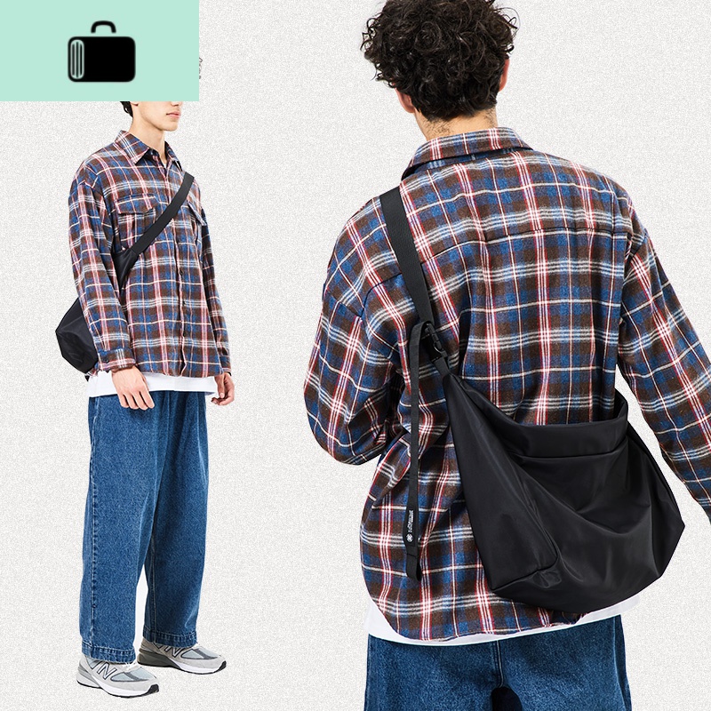 日系斜挎包男单肩工装大容量潮牌背差挎包女ins潮学生NEW LAKE女士单肩包