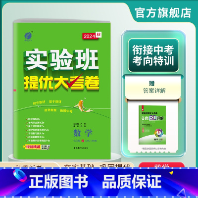 数学 七年级上 [正版]2024年秋 初中数学实验班提优大考卷七年级上册 苏科版 七年级上册数学SK版同步测试卷期中期末