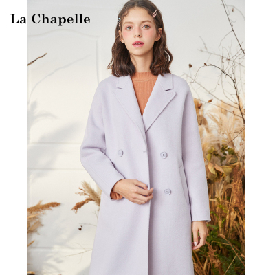 拉贝缇毛呢大衣时尚显瘦简约风纯色百搭