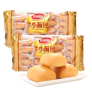 达利园 小面包800g(400gx2袋) 早餐食品糕点办公室休闲零食法式香奶味手撕面包