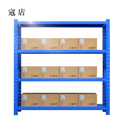 寇店承重200kg货架置物架钢制货架蓝色主架长200宽60高200CM