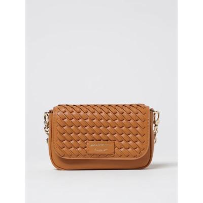 Emporio Armani编织小香风菜篮形单肩包女士日常可用皮革防水小巧时尚手提包