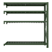 正斌消防铁锹镐农具摆放架安保装备器材存放架绿色盾牌货架盾牌架中型-副架