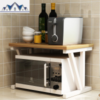 家用厨房置物架落地微波炉收纳架2层烤箱架桌面电饭煲架厨房用品 三维工匠