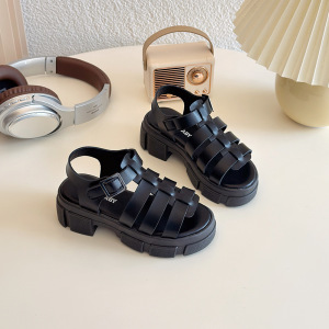 儿童凉鞋2026年夏季新款厚底女童松糕底罗马鞋夏季鞋休闲增高