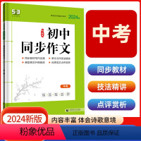 [语文]中考满分作文 [正版]2024版53阅读理解与完形填空初中通用七八九年级听力突破专项初中英语语法词汇全国版高频考
