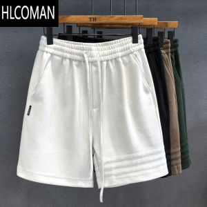 HLCOMAN圈内设计感高端三条杠运动休闲短裤男美式卫裤夏季宽松五分裤