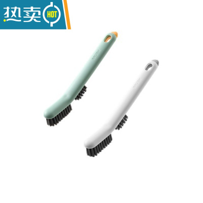 敬平鞋刷子多功能子母鞋刷家用洗鞋器洗衣服板刷软毛刷清洁刷不伤鞋 浅草绿+象牙白-2个装❤[可拆卸]