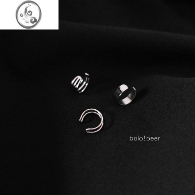 JiMibolo法式chic无耳洞耳骨夹气质冷淡风耳夹女简约朋克男个性耳饰潮