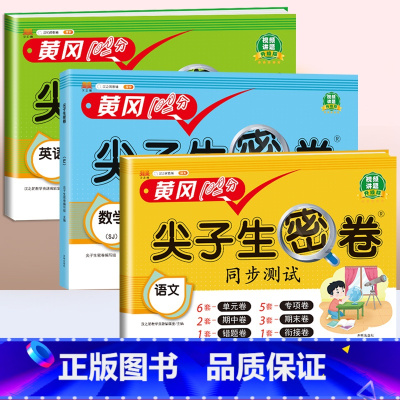 [3本]语文+数学(苏教)+英语(人教) 三年级下 [正版]一年级试卷测试卷全套二年级三四五六年级上册语文数学英语真题试