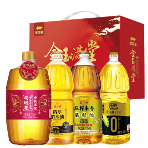 金龙鱼金玉满堂食用油礼盒C款 6.3L(金衣玉食1.8L+稻米油1.5L+玉米油1.5L+菜籽油1.5L)