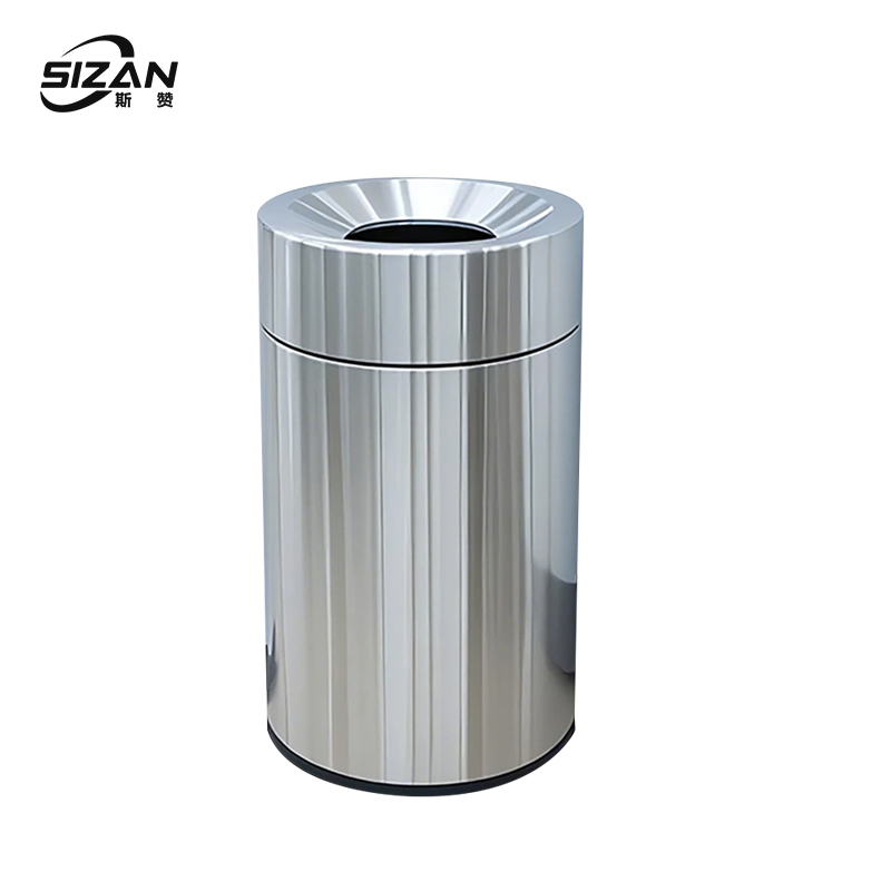 斯赞 不锈钢圆通直投垃圾桶 42*82cm 个