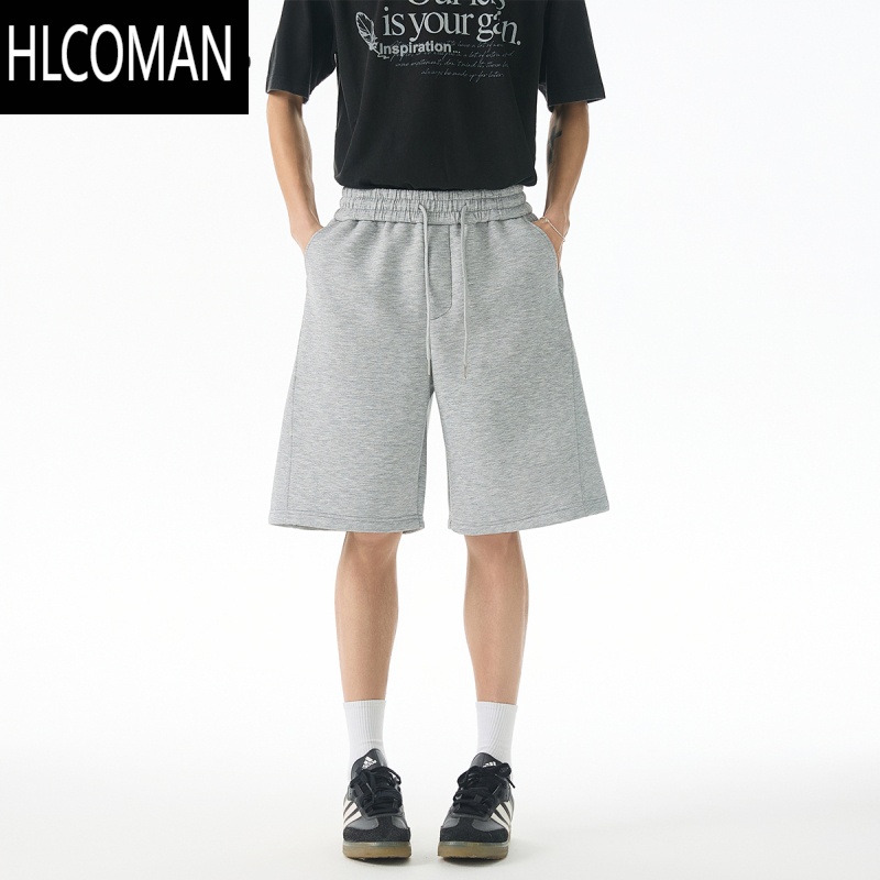 HLCOMAN美式休闲短裤男女夏季潮牌宽松直筒百搭卫裤休闲五分运动裤子